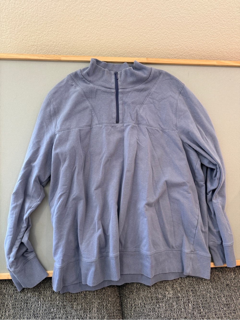 Half-Zip Pullover Sweater - Dusty Blue